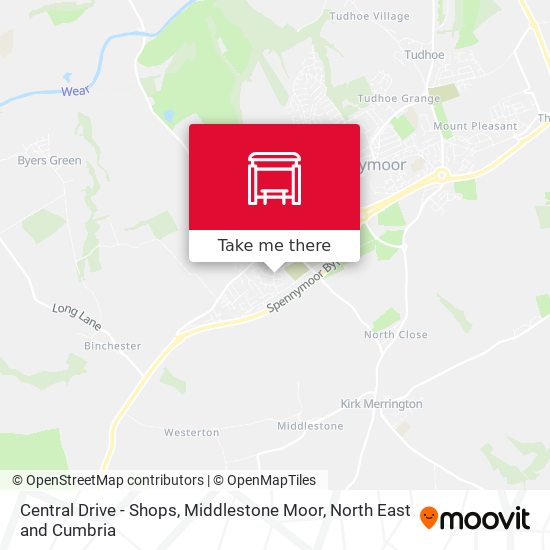 Central Drive - Shops, Middlestone Moor map