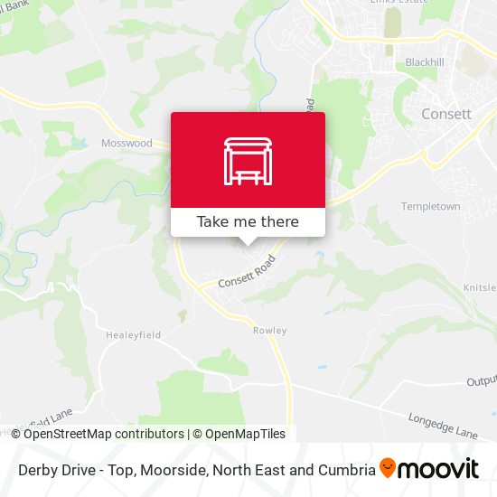 Derby Drive - Top, Moorside map
