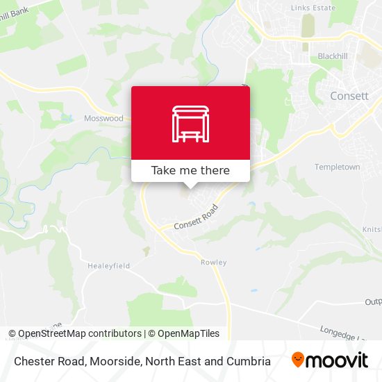 Chester Road, Moorside map