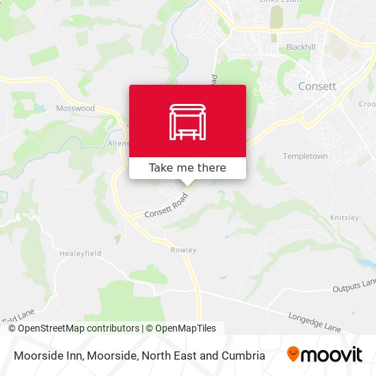 Moorside Inn, Moorside map