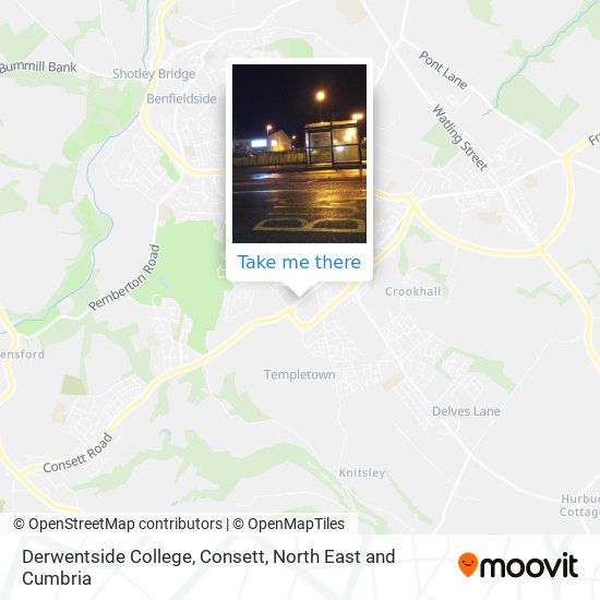 Derwentside College, Consett map