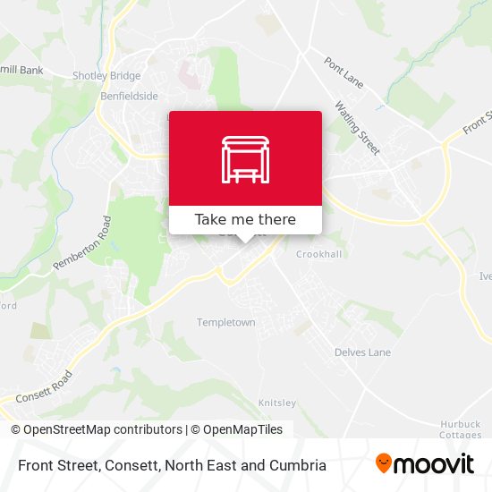 Front Street, Consett map