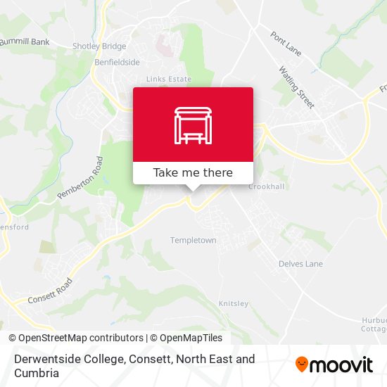 Derwentside College, Consett map