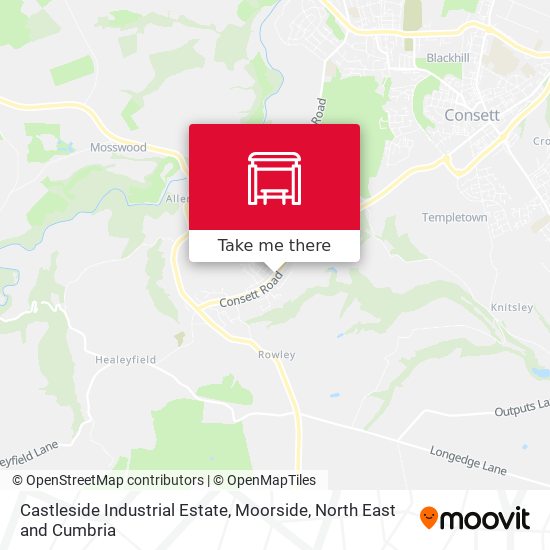 Castleside Industrial Estate, Moorside map