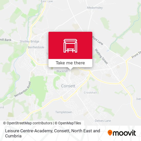 Leisure Centre-Academy, Consett map