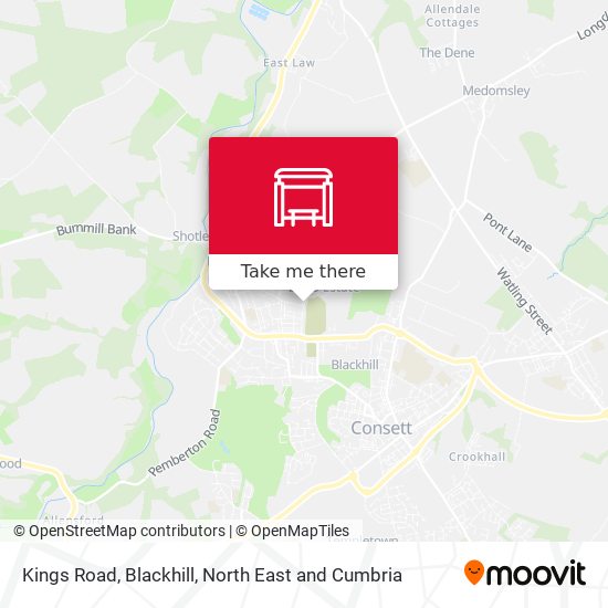 Kings Road, Blackhill map