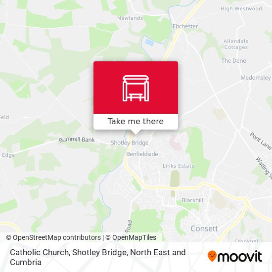 Catholic Church, Shotley Bridge map