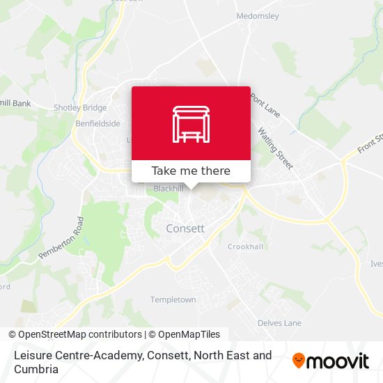 Leisure Centre-Academy, Consett map