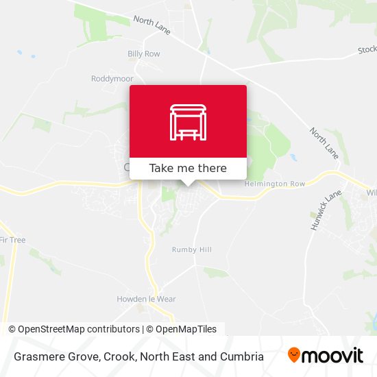 Grasmere Grove, Crook map