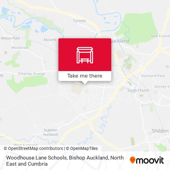 Woodhouse Lane Schools, Bishop Auckland map