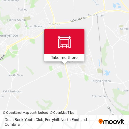 Dean Bank Youth Club, Ferryhill map