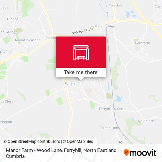 Manor Farm - Wood Lane, Ferryhill map