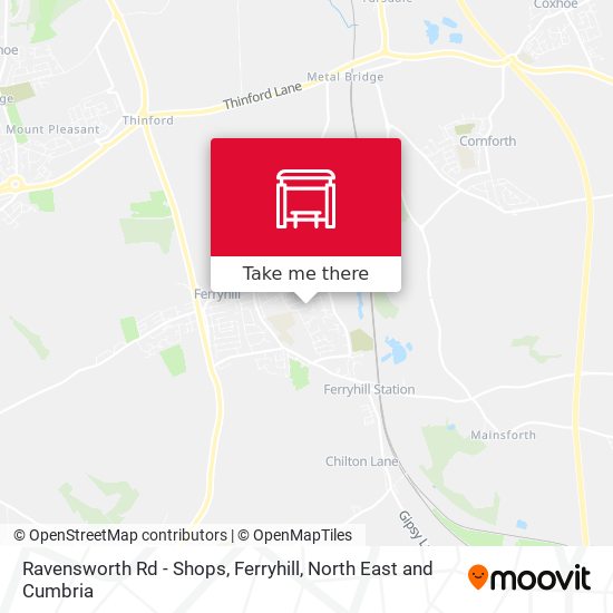 Ravensworth Rd - Shops, Ferryhill map