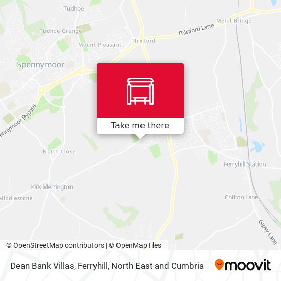 Dean Bank Villas, Ferryhill map