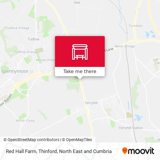 Red Hall Farm, Thinford map
