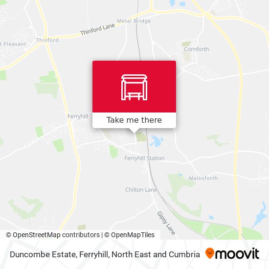 Duncombe Estate, Ferryhill map