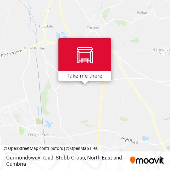 Garmondsway Road, Stobb Cross map