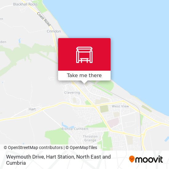 Weymouth Drive, Hart Station map