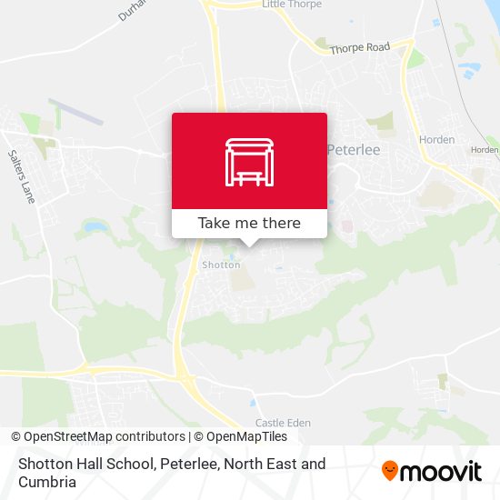Shotton Hall School, Peterlee map