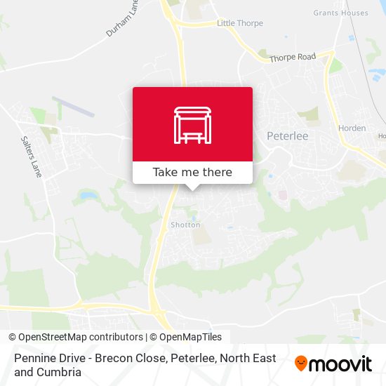 Pennine Drive - Brecon Close, Peterlee map