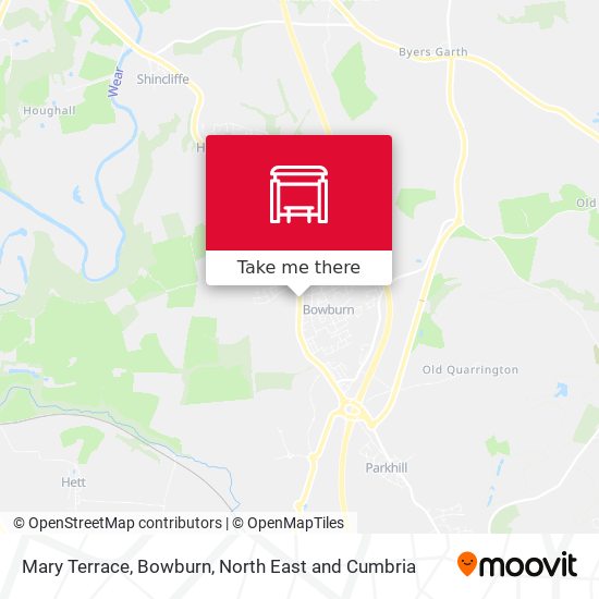 Mary Terrace, Bowburn map