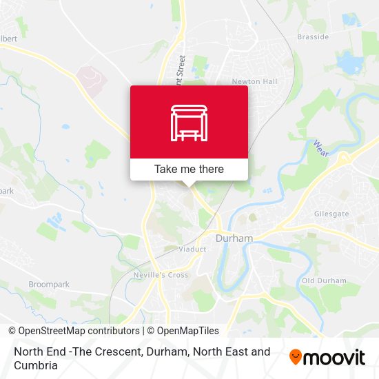 North End -The Crescent, Durham map