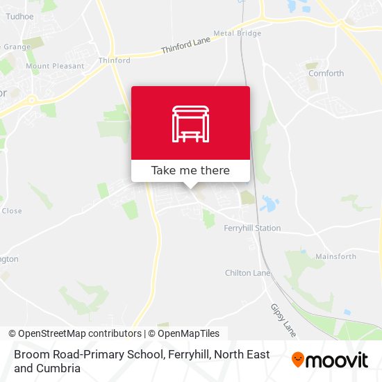 Broom Road-Primary School, Ferryhill map