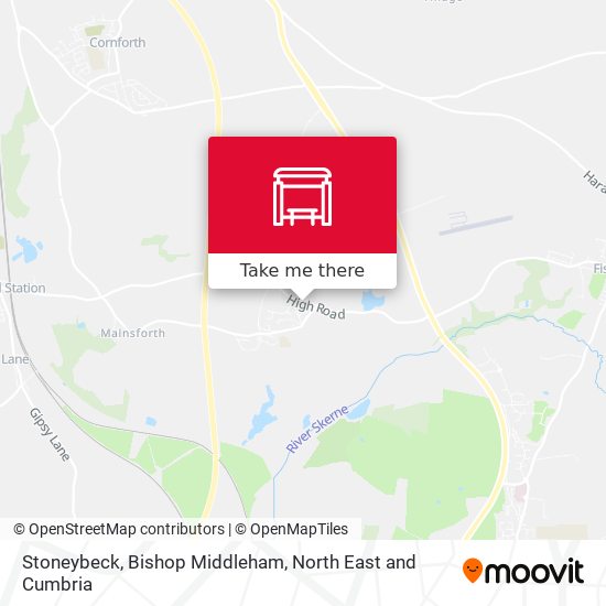 Stoneybeck, Bishop Middleham map