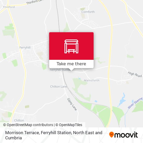 Morrison Terrace, Ferryhill Station map