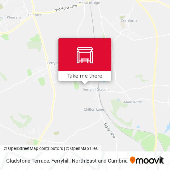 Gladstone Terrace, Ferryhill map
