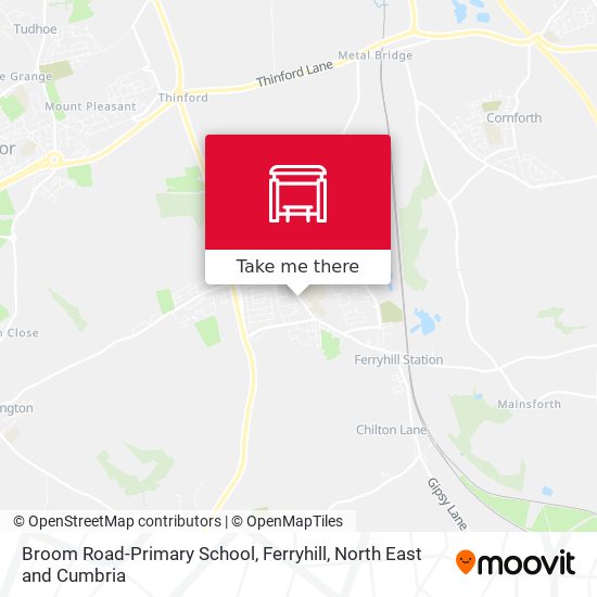 Broom Road-Primary School, Ferryhill map