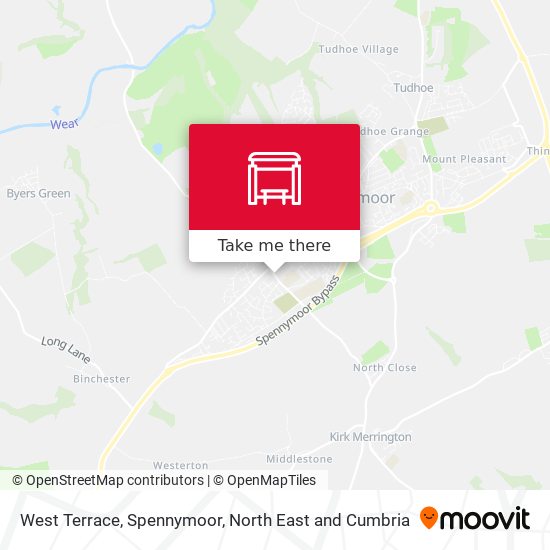 West Terrace, Spennymoor map