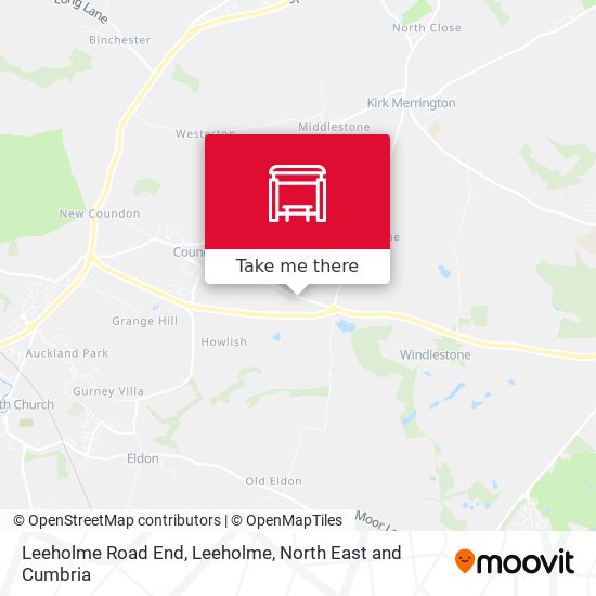 Leeholme Road End, Leeholme map