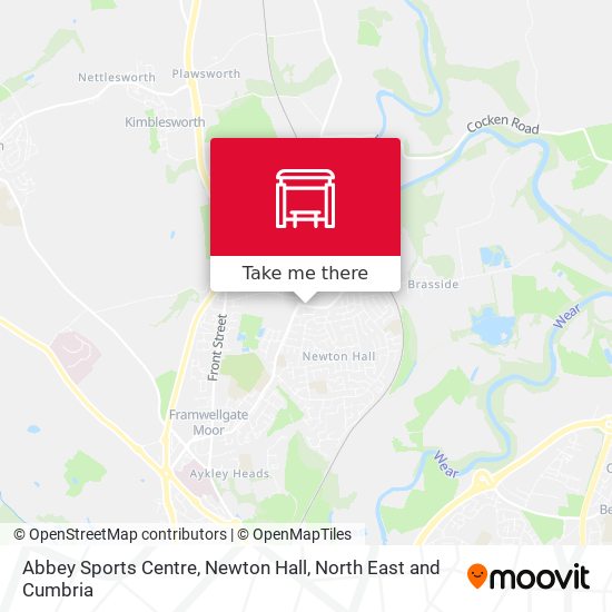 Abbey Sports Centre, Newton Hall map