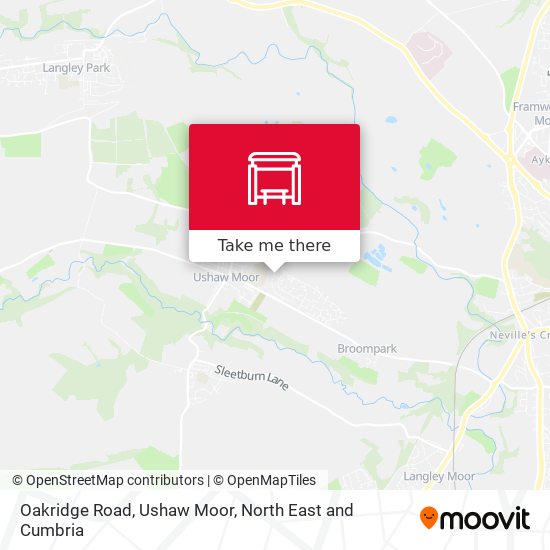 Oakridge Road, Ushaw Moor map