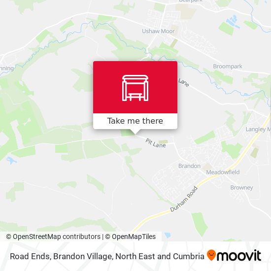 Road Ends, Brandon Village map