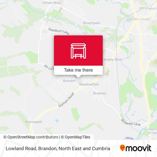 Lowland Road - Co-Op Store, Brandon map