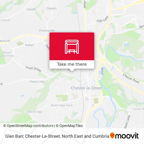 Glen Barr, Chester-Le-Street map