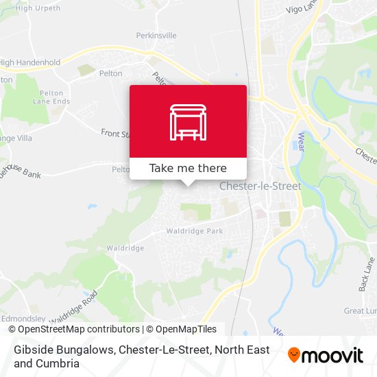 Gibside Bungalows, Chester-Le-Street map