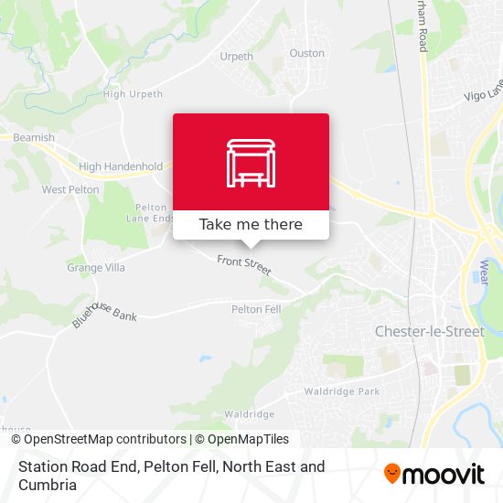 Station Road End, Pelton Fell map
