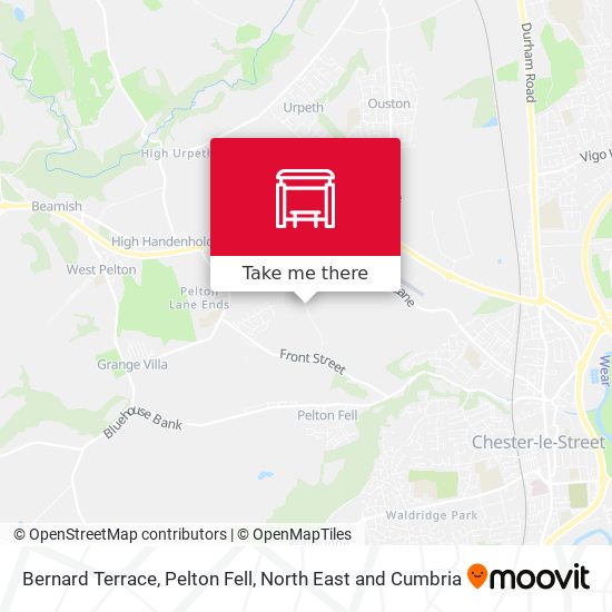 Bernard Terrace, Pelton Fell map