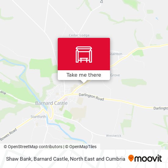 Shaw Bank, Barnard Castle map