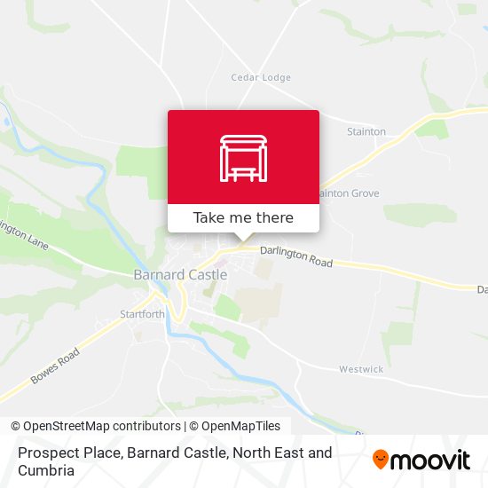 Prospect Place, Barnard Castle map