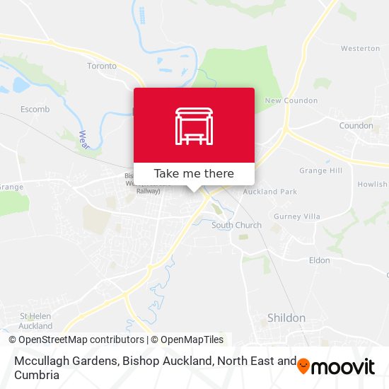 Mccullagh Gardens, Bishop Auckland map
