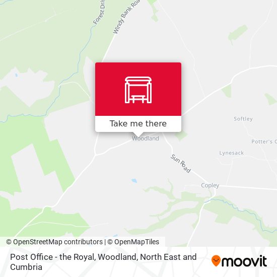 Post Office - the Royal, Woodland map