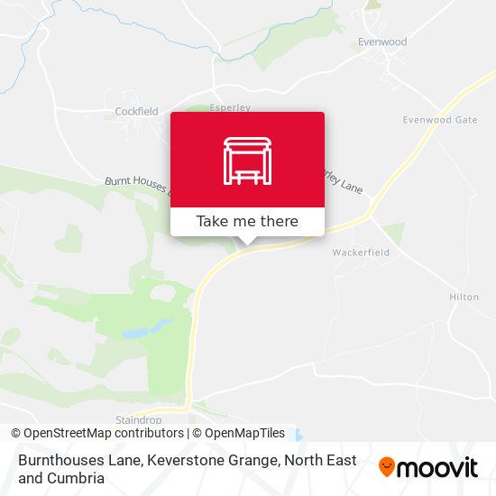 Burnthouses Lane, Keverstone Grange map