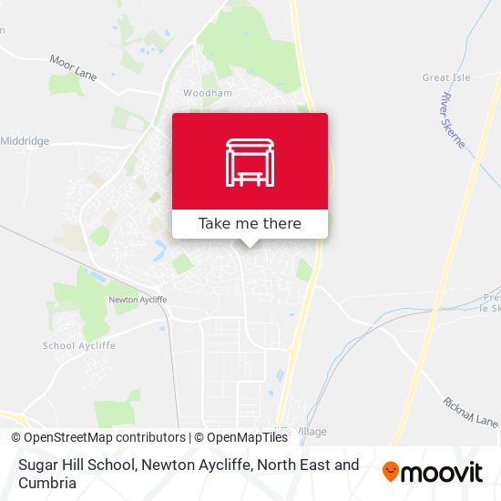 Sugar Hill School, Newton Aycliffe map