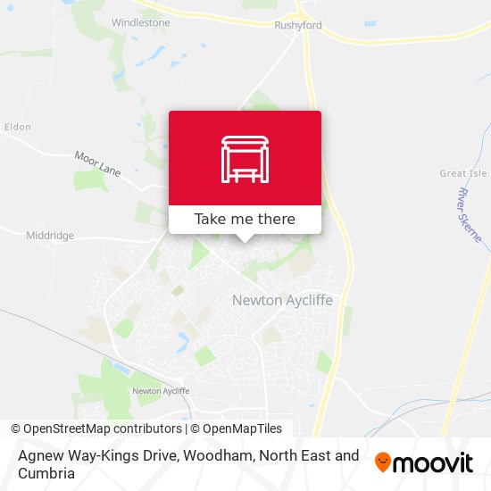Agnew Way-Kings Drive, Woodham map