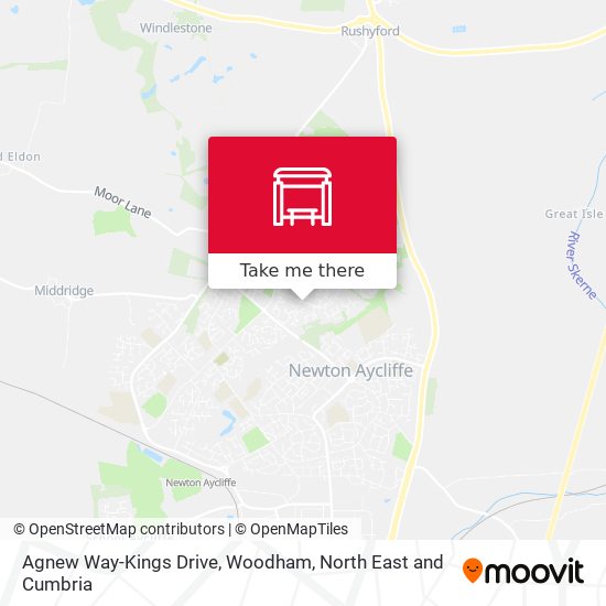 Agnew Way-Kings Drive, Woodham map