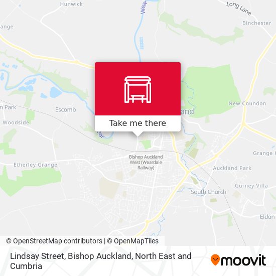 Lindsay Street, Bishop Auckland map